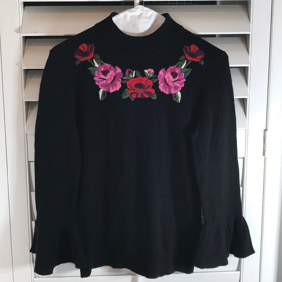 kate spade Sweaters - KATE SPADE ♠️ EMBROIDERED WITH FLOWERS 🌸 SWEATER